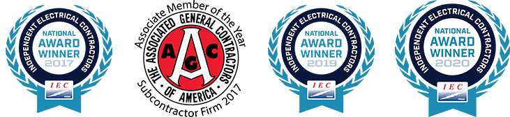 IEC National Award Winner 2017, 2019 and 2020; AGC Subcontractor of the Year 2017